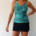 Teal Sequin Cami