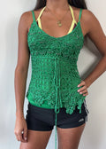 Green Crochet Cami