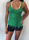 Green Crochet Cami