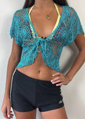 Aqua Tie Up Bolero