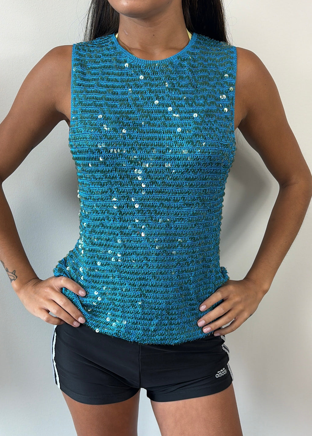 Teal Sequin Cami