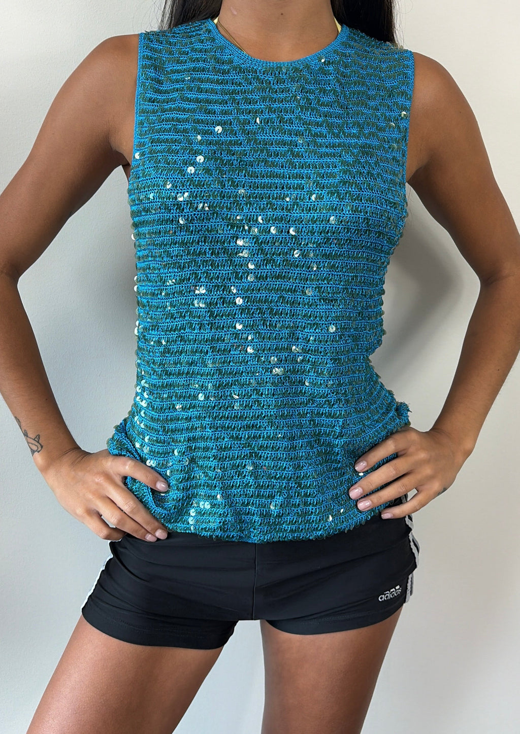 Teal Sequin Cami