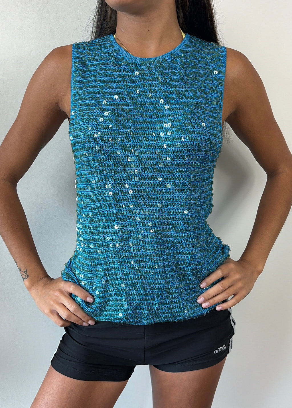 Teal Sequin Cami